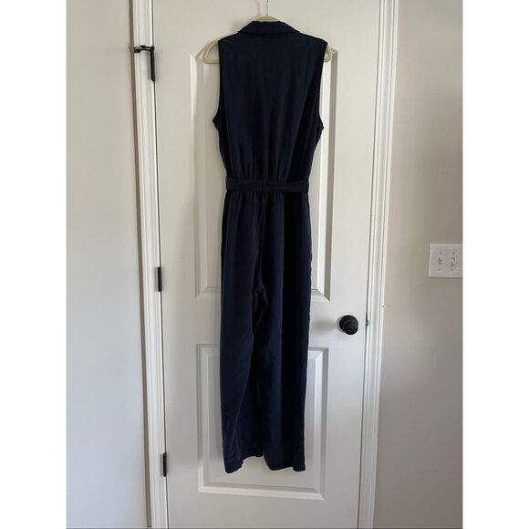 Sundance Cloth & Stone Navy Tencel Jumpsuit - L - Picture 2 of 7